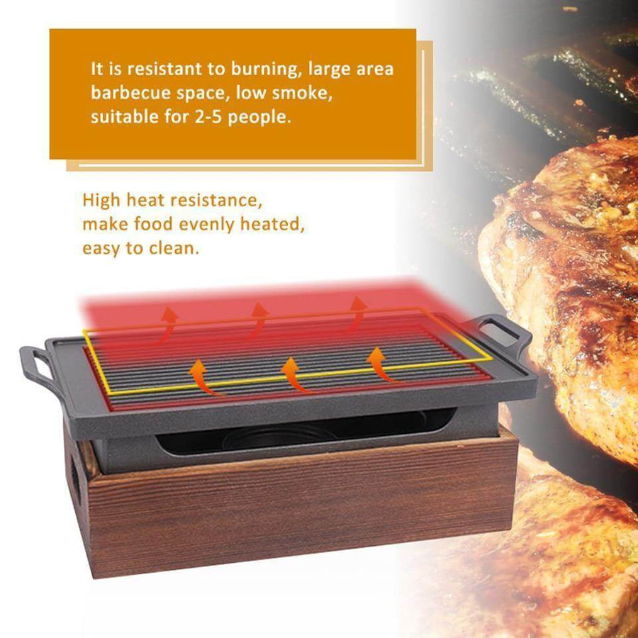 Korean Elegant Wooden Indoor Barbecue - Image 4