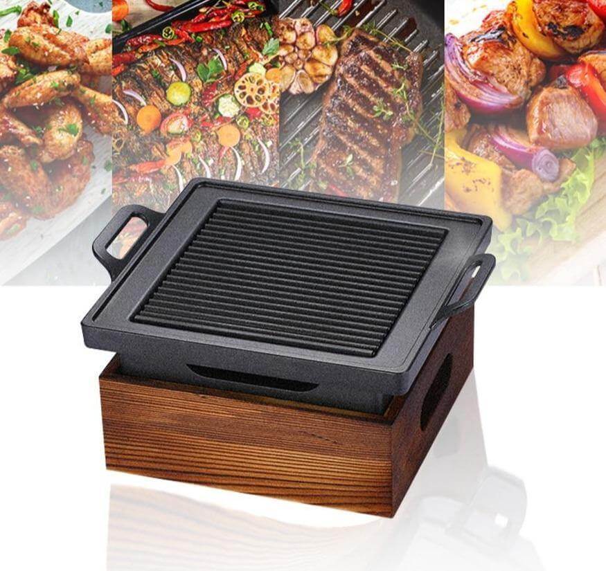 Korean Elegant Wooden Indoor Barbecue