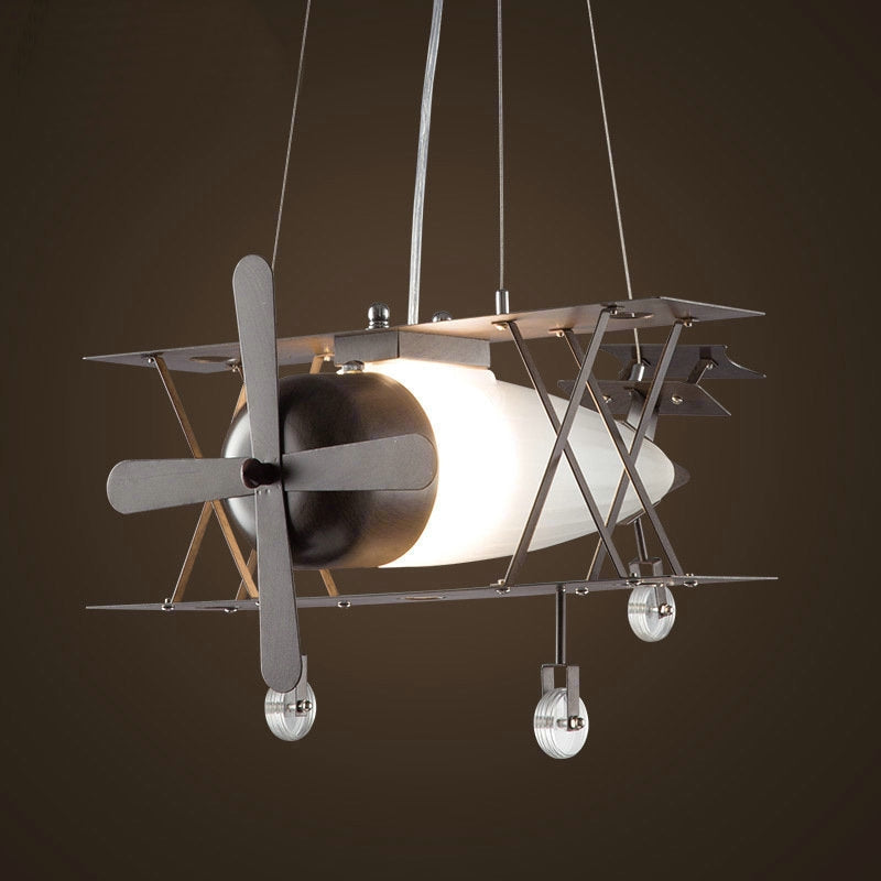 Vintage Airplane Creative Pendant Lamp - Image 1