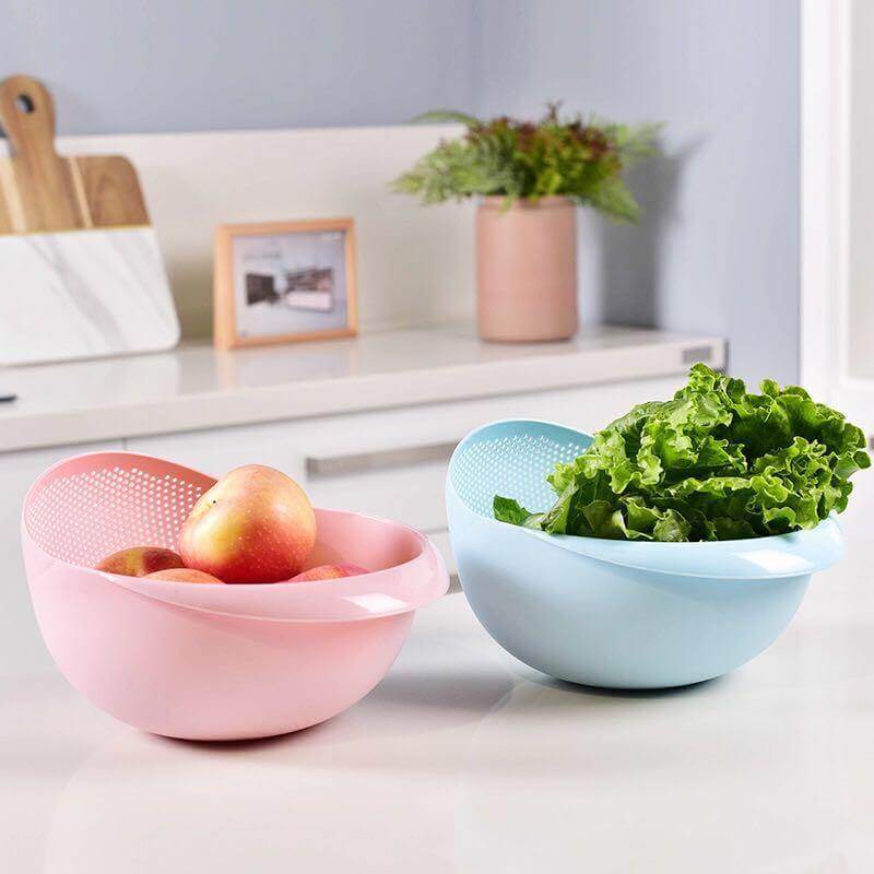 Silicone Rice Bowl Drain Basket - MaviGadget