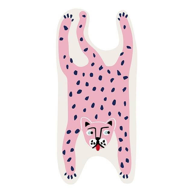 Colorful Cartoon Wild Animals Bedroom Rug - Image 3