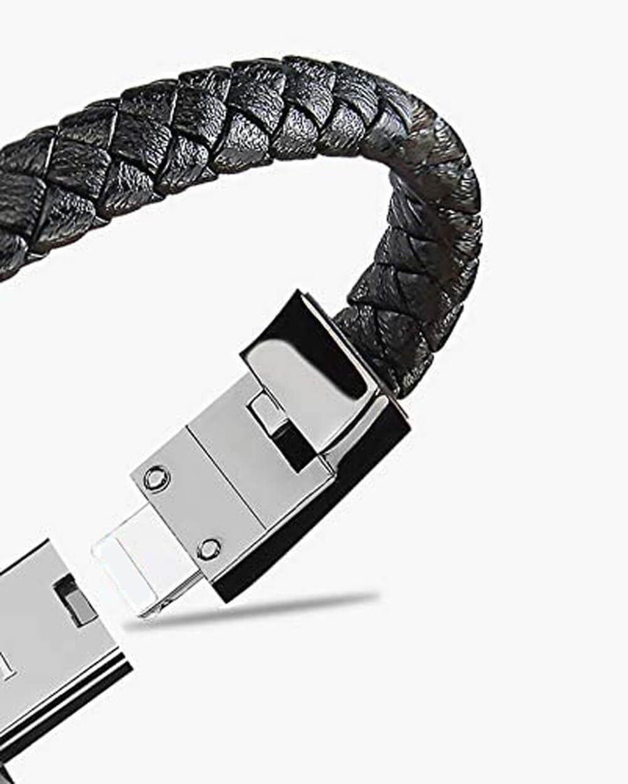 Leather Mini USB Bracelet Charger - Image 5