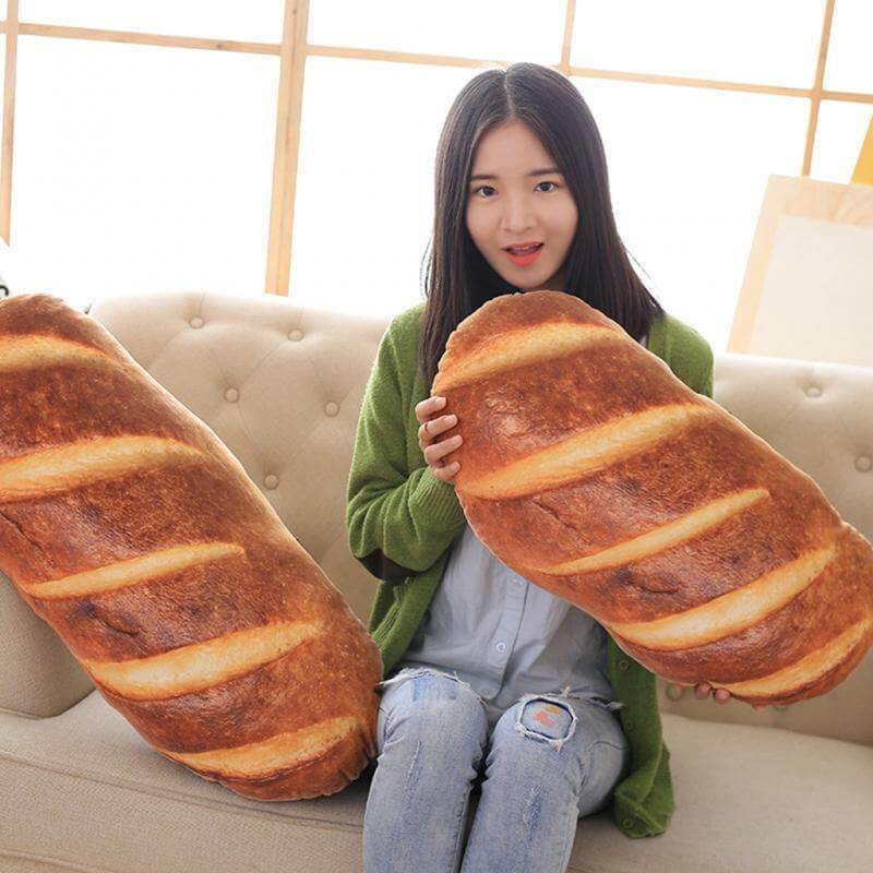 Giant Bread Plush Decorative Pillow - Image 4