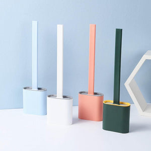 Wall Mounted Spotless Silicone Toilet Brush With Holder - Image 0