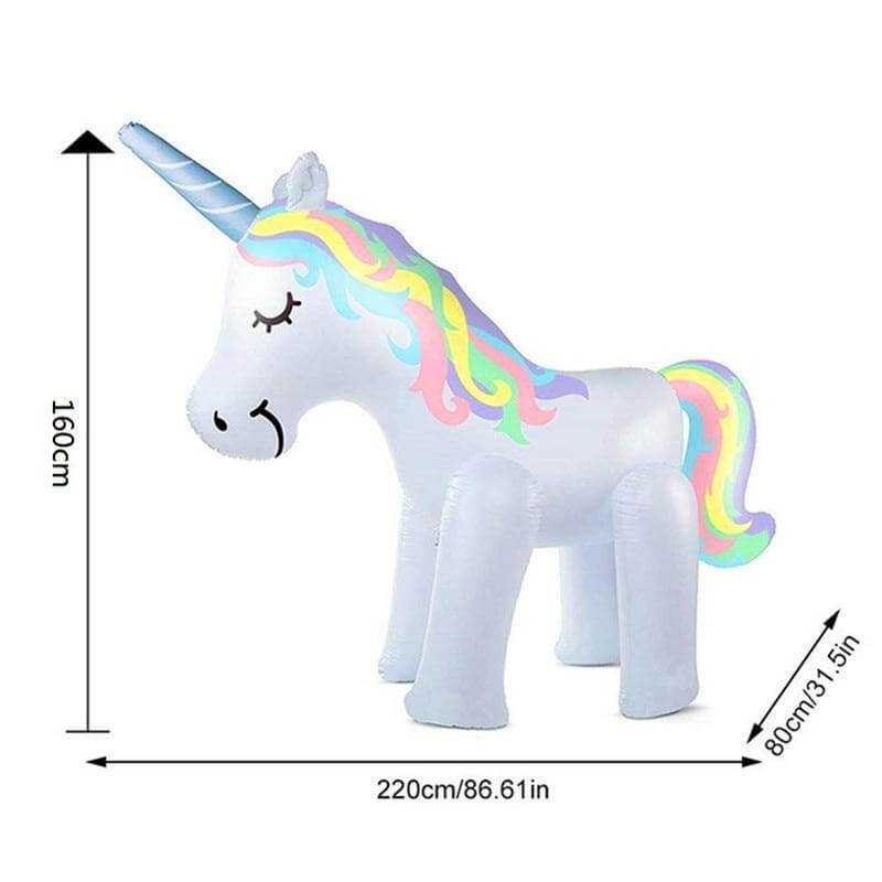 Gigantic Inflatable Unicorn Water Spray Summer Toy - Image 5