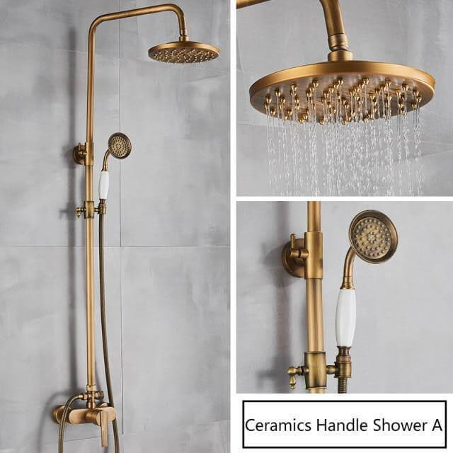 Elegant Luxury Antique Rainfall Bathroom Shower Set - Image 20