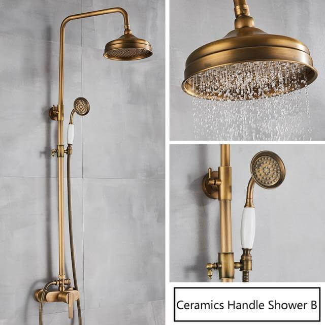 Elegant Luxury Antique Rainfall Bathroom Shower Set - Image 15