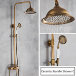 Elegant Luxury Antique Rainfall Bathroom Shower Set