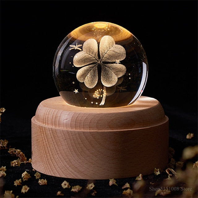 3D Rotating Crystal Universe Music LED Lamp - Image 7