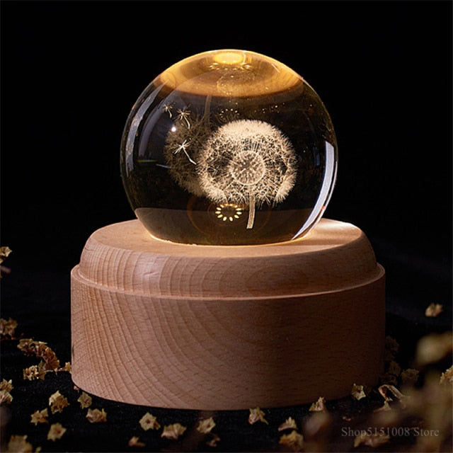 3D Rotating Crystal Universe Music LED Lamp - Image 5
