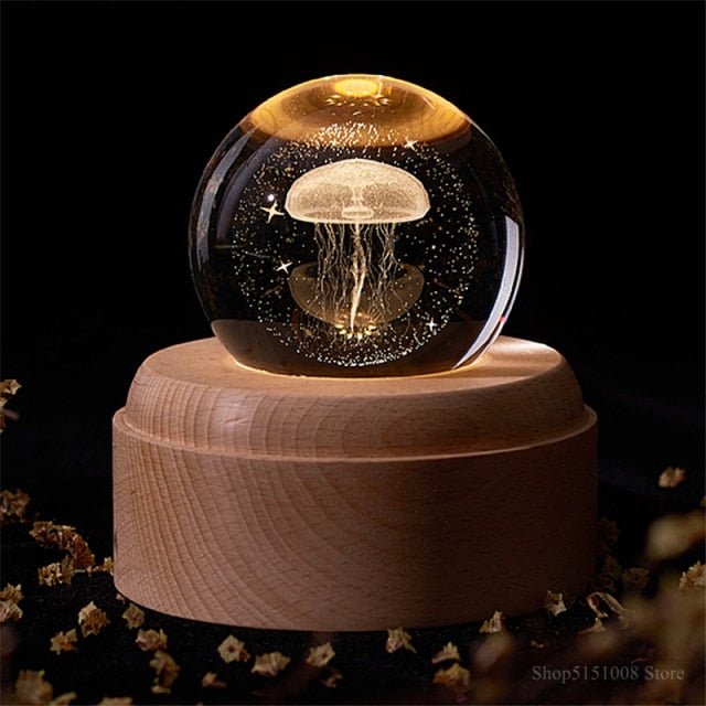 3D Rotating Crystal Universe Music LED Lamp - Image 8