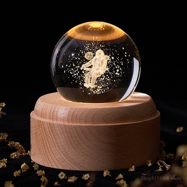 3D Rotating Crystal Universe Music LED Lamp - Image 6