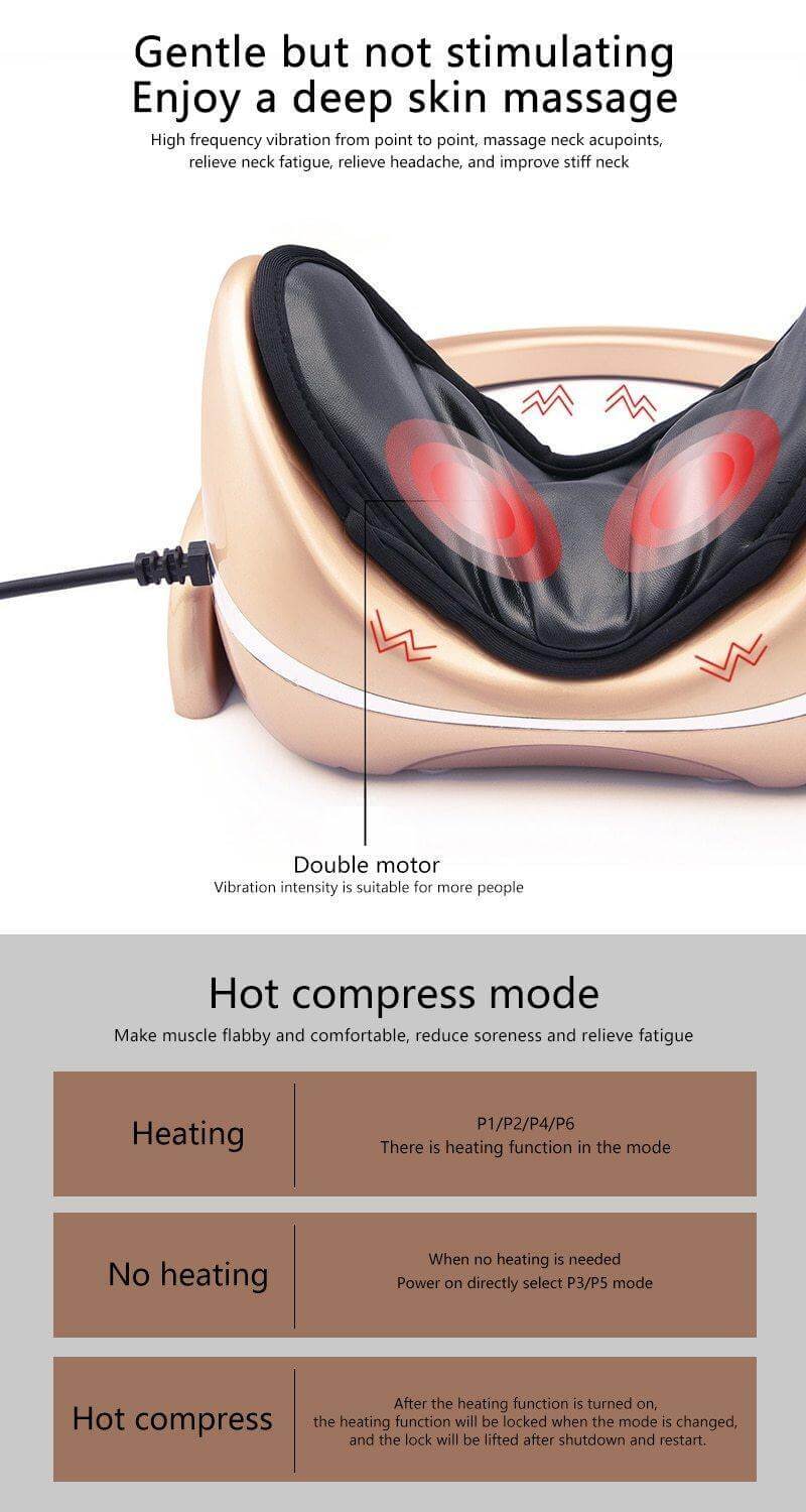 Neck Support Tension Reliever Heated Massager - MaviGadget