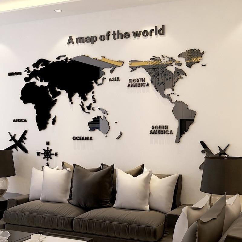 A Map Of the World Wall Art Decoration