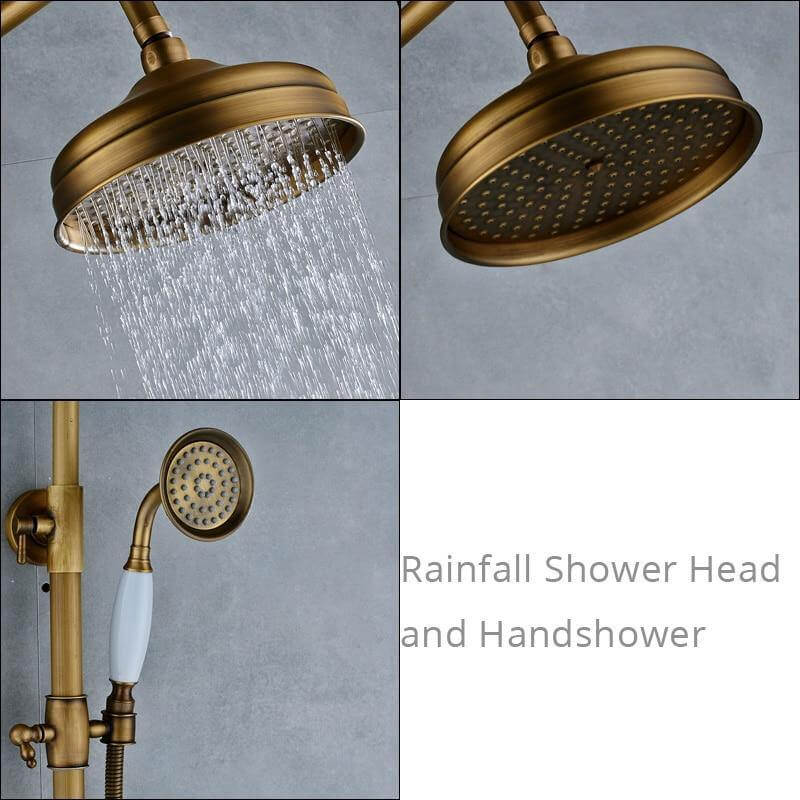 Elegant Luxury Antique Rainfall Bathroom Shower Set - Image 7