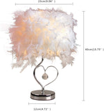 Creative Feather Crystal Table Lamp