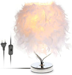 Creative Feather Crystal Table Lamp