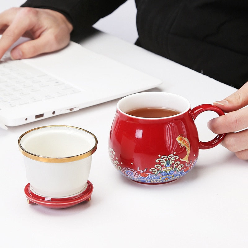 Japanese Ceramic Tea Infuser Cups - Image 1