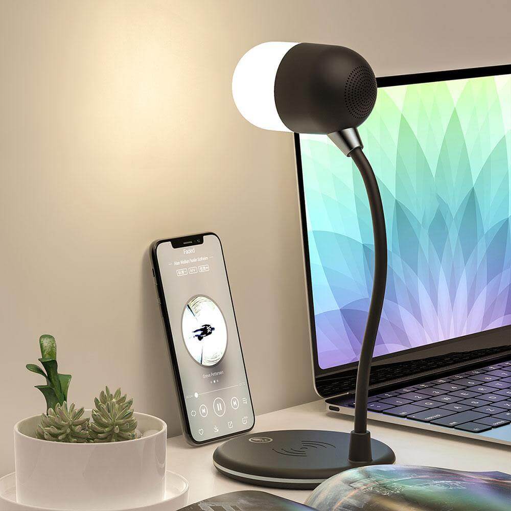 Bluetooth Speaker Wireless Charger Table Lamp