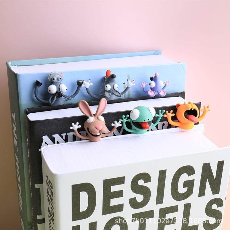 3D Cartoon Animals Book Marker