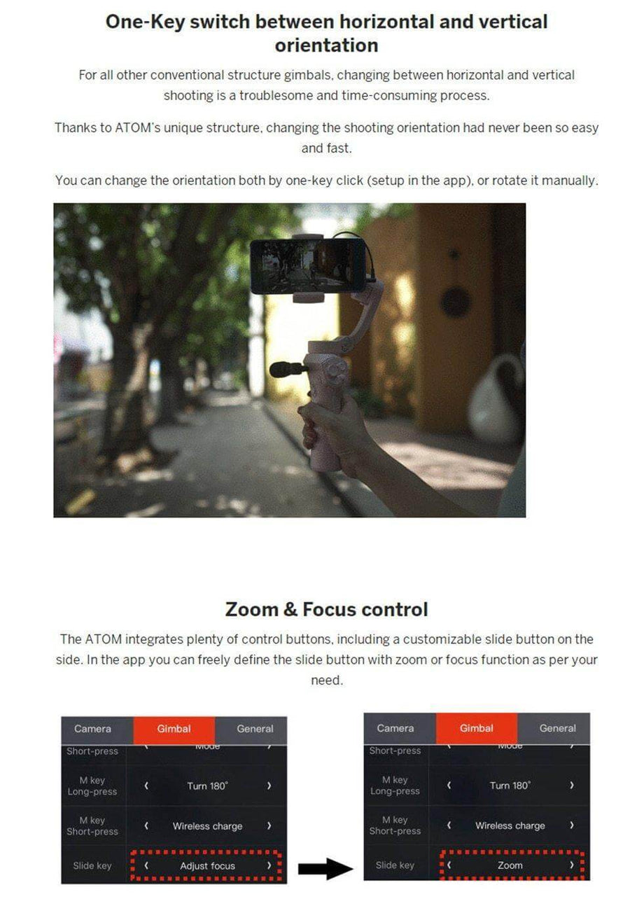 Atom Foldable Wireless Charging Smart Phone Stabilizer - Image 5