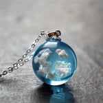 Blue Sky Love Moon Necklace