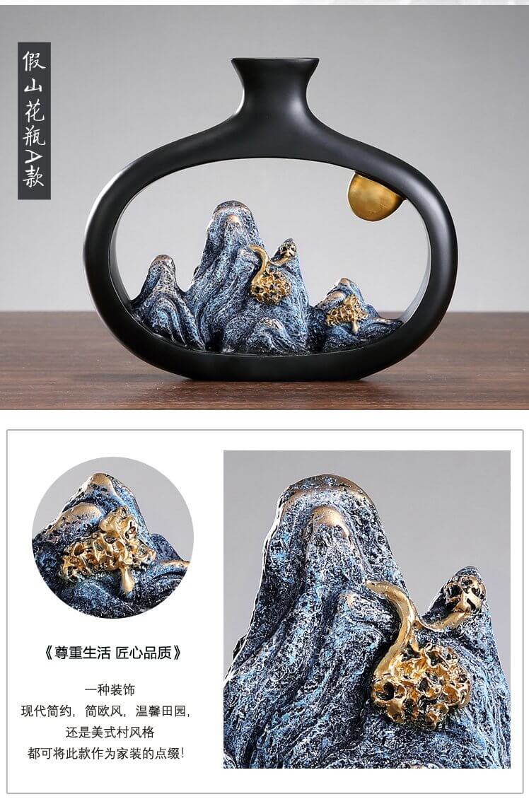 Decorative Chinese Zen Feng Shui Small Vase - Image 1