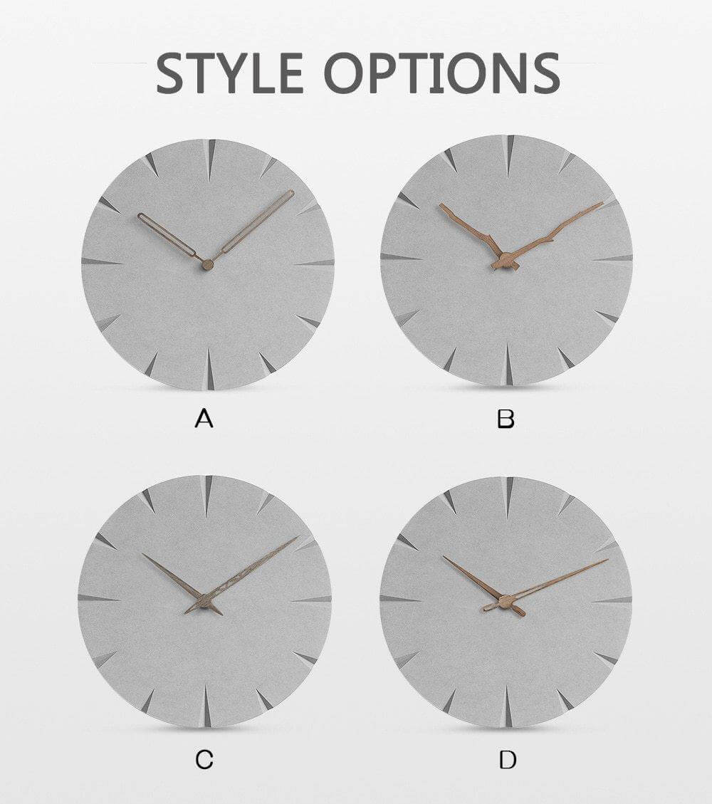 Novel Grey Life Wooden Wall Clock