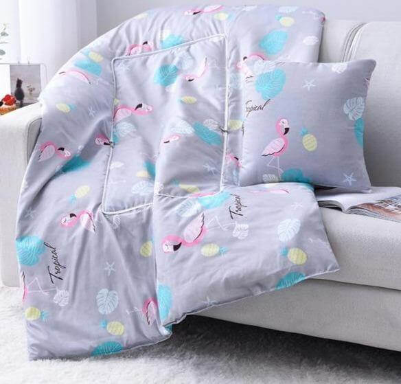 2In1 Colorful Cartoon Pillow Blanket