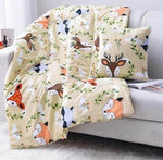 2In1 Colorful Cartoon Pillow Blanket