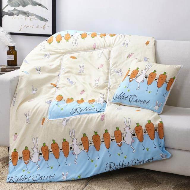 2In1 Colorful Cartoon Pillow Blanket