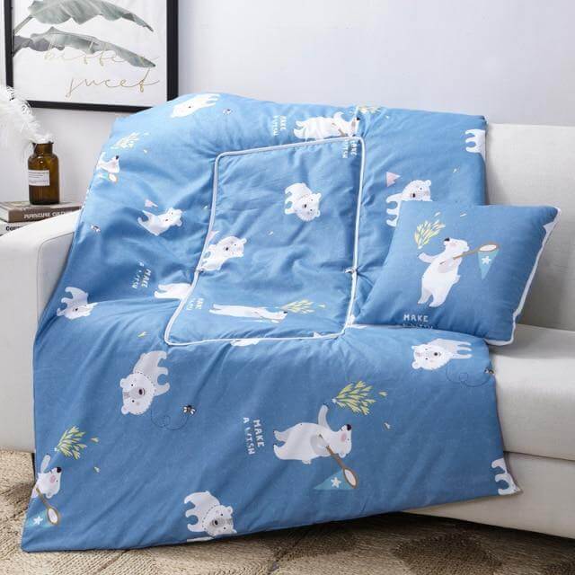 2In1 Colorful Cartoon Pillow Blanket