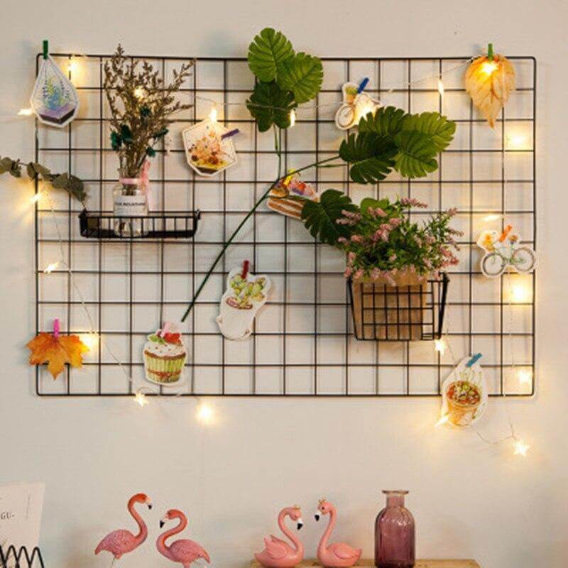 Iron Grid Home Wall Decoration Organizer - MaviGadget