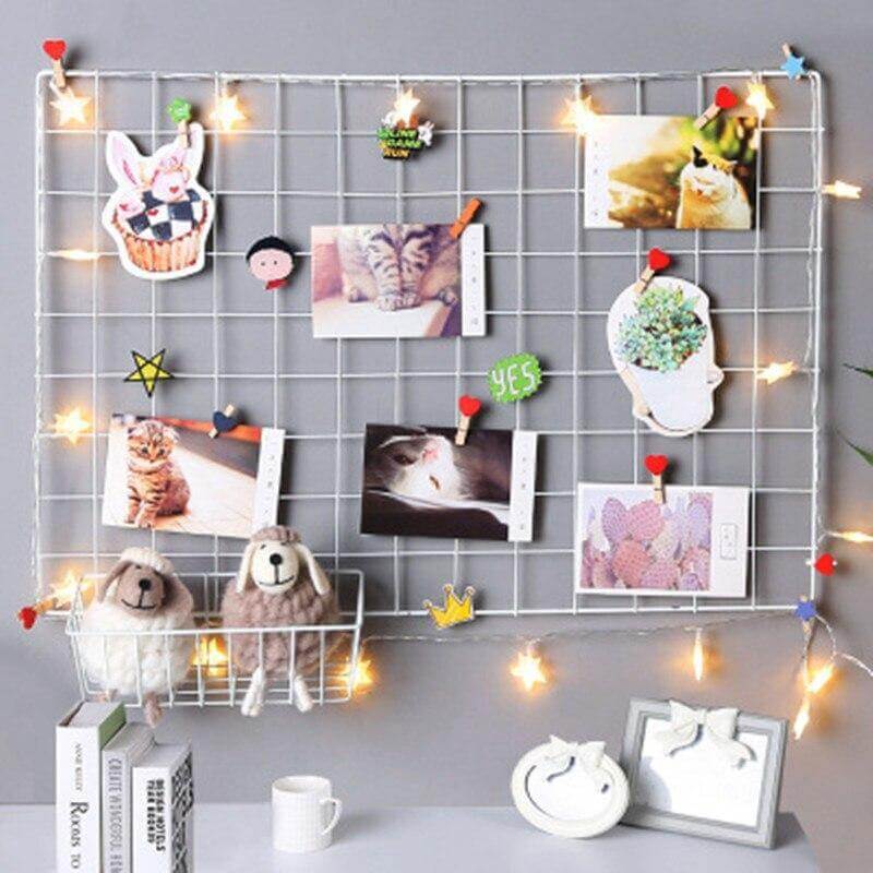 Iron Grid Home Wall Decoration Organizer - Image 15