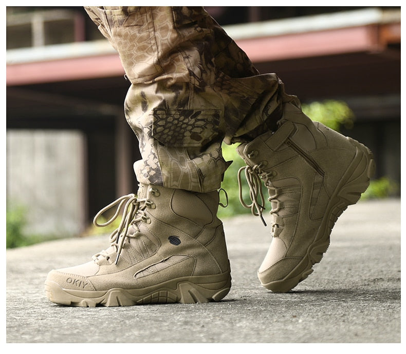 Leather Military Grade Camping Men Boots - Image 3