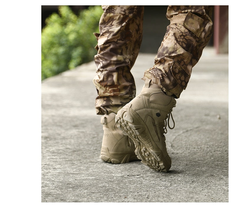 Leather Military Grade Camping Men Boots - Image 4