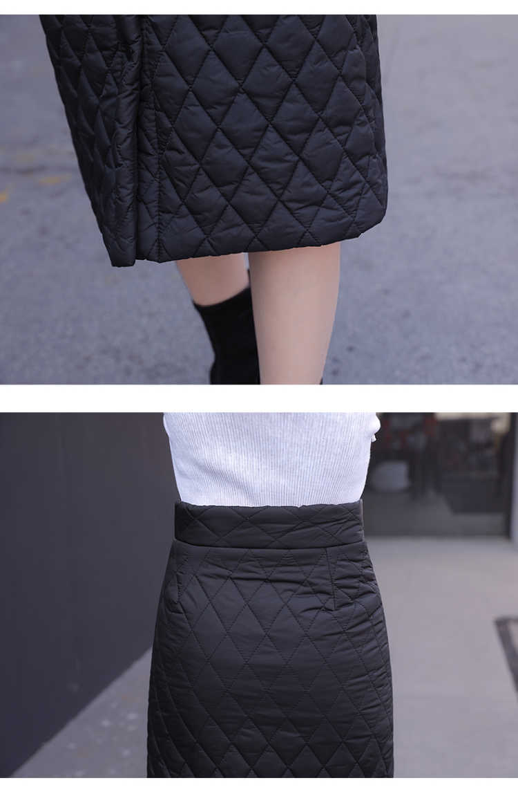 Padded Cotton Long Warm Skirt - Image 5