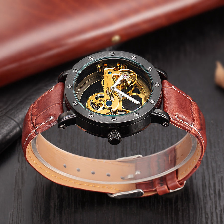 Relogios Elegant Transparent Mechanical Men Watch - Image 7