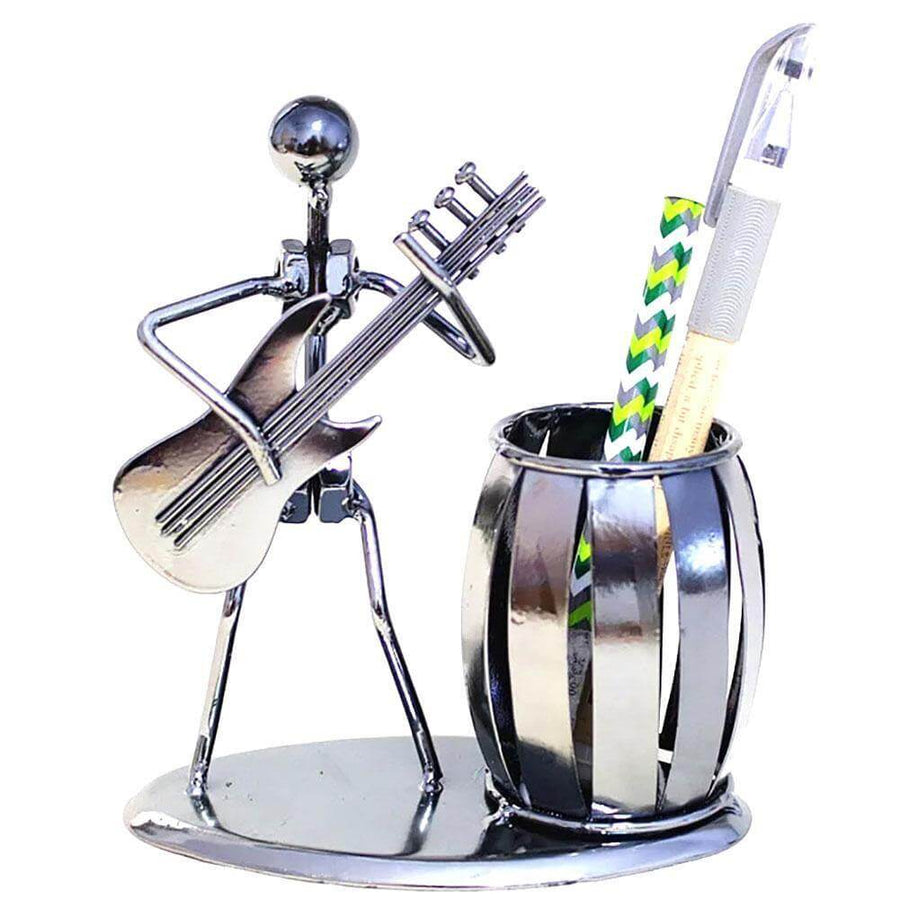 Metal Guitar Bass Violin Rocker Pen Holder - Image 0