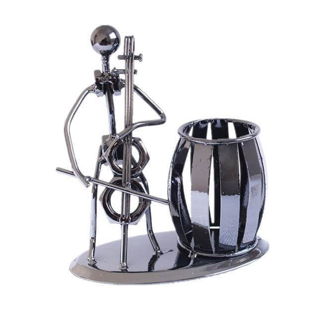 Metal Guitar Bass Violin Rocker Pen Holder - MaviGadget