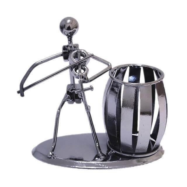 Metal Guitar Bass Violin Rocker Pen Holder - MaviGadget