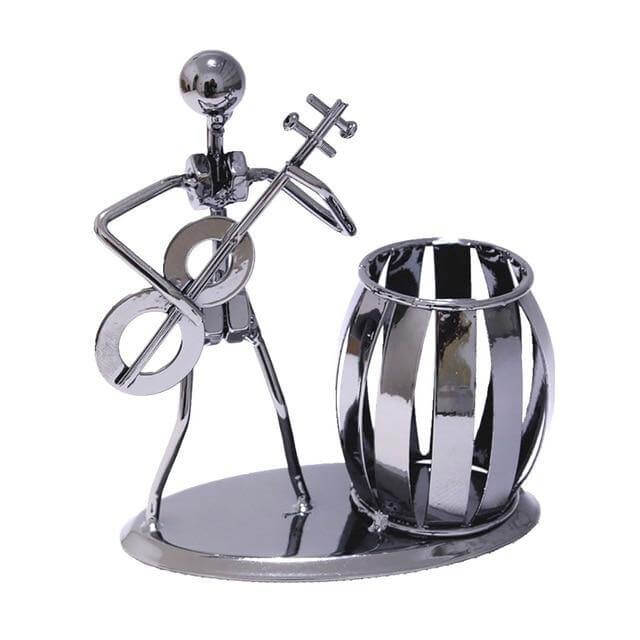 Metal Guitar Bass Violin Rocker Pen Holder - Image 3
