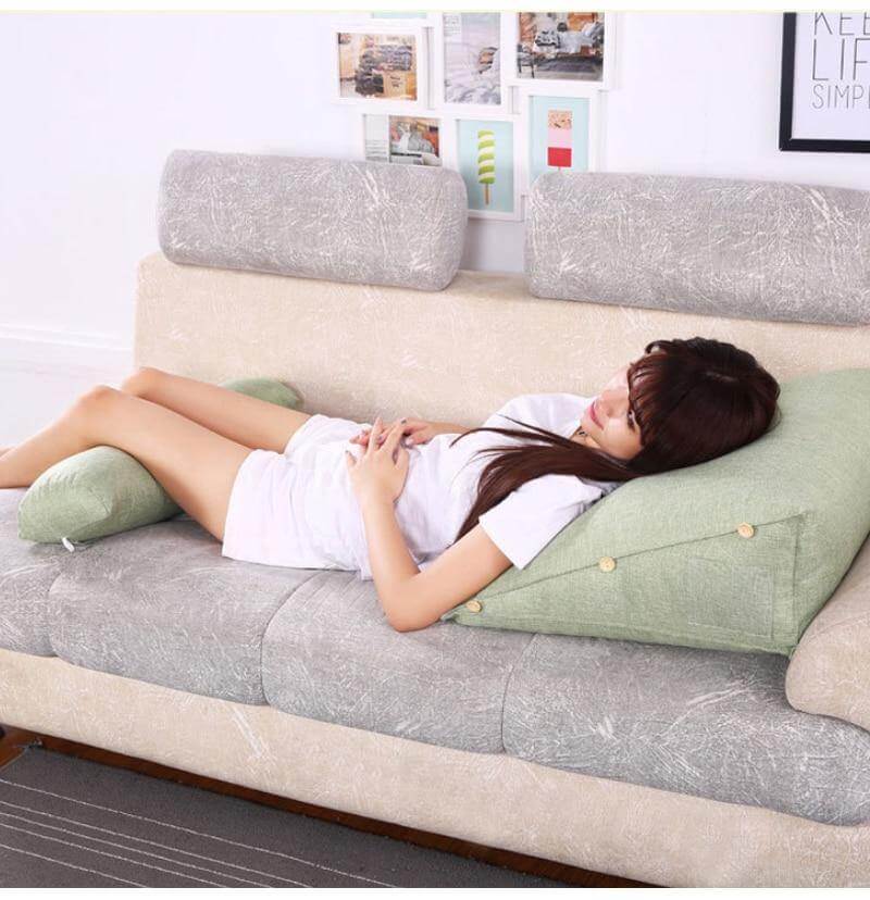 Comfort Soft Bed Triangular Backrest Pillow - MaviGadget