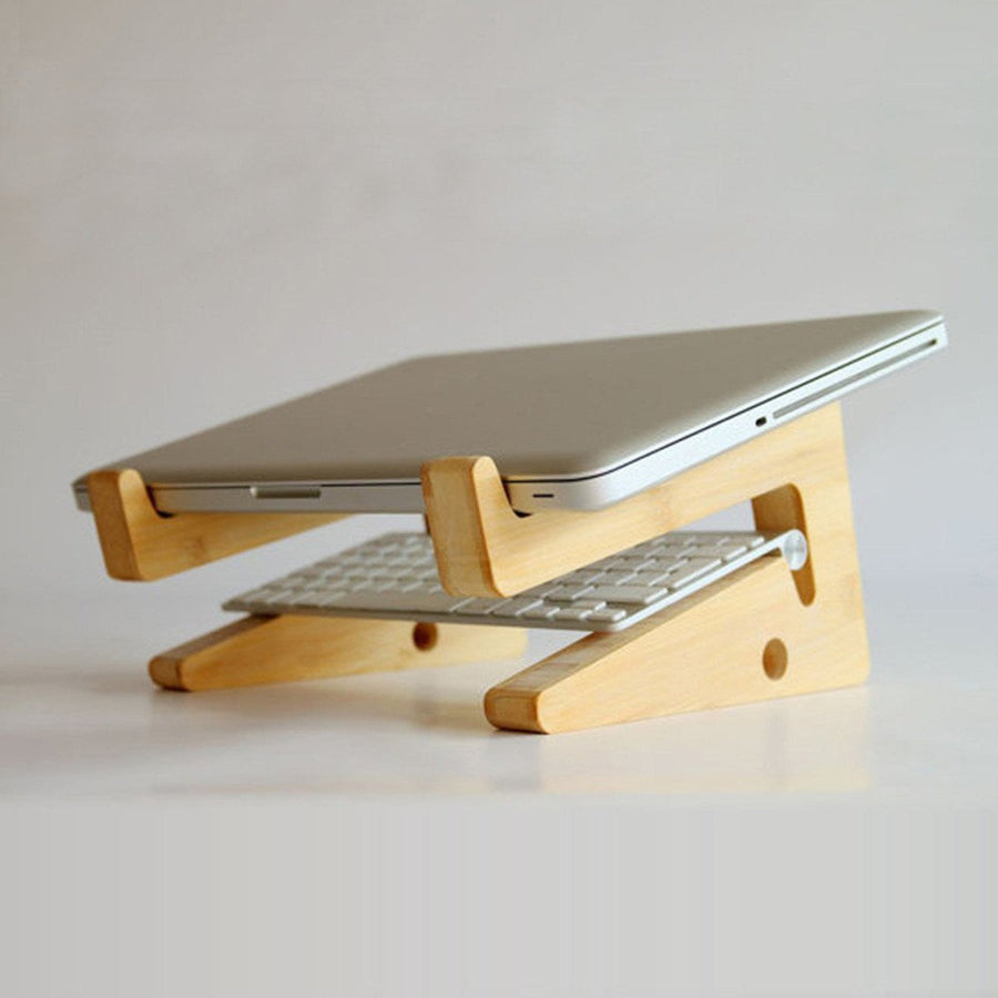 Creative Universal Wooden Detachable Laptop Stand - Image 1