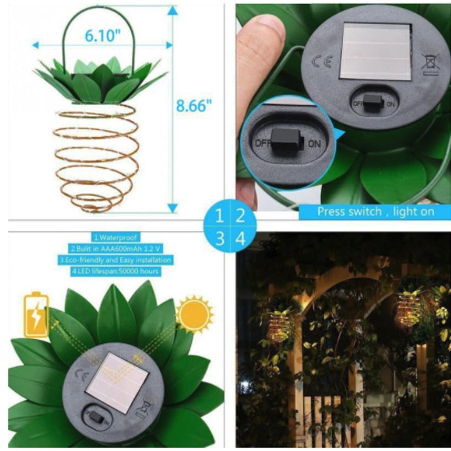 Outdoor Solar Garden Pineapple Automatic Lights - Image 4