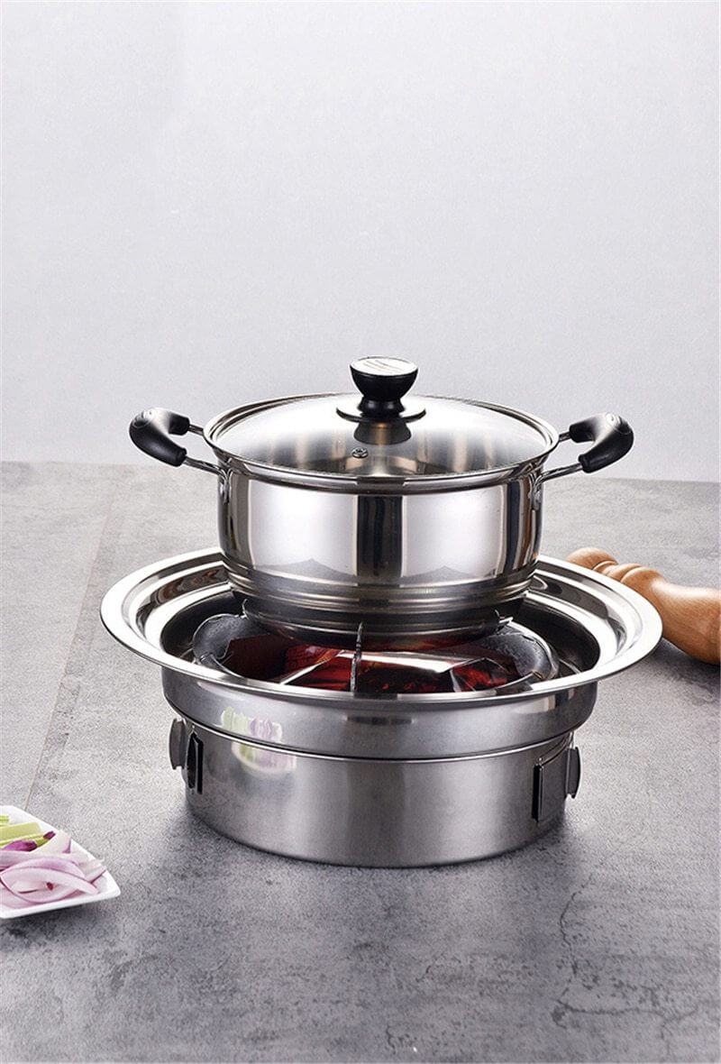 Portable Korean Style Stainless Steel Charcoal Camping Grill - Image 11