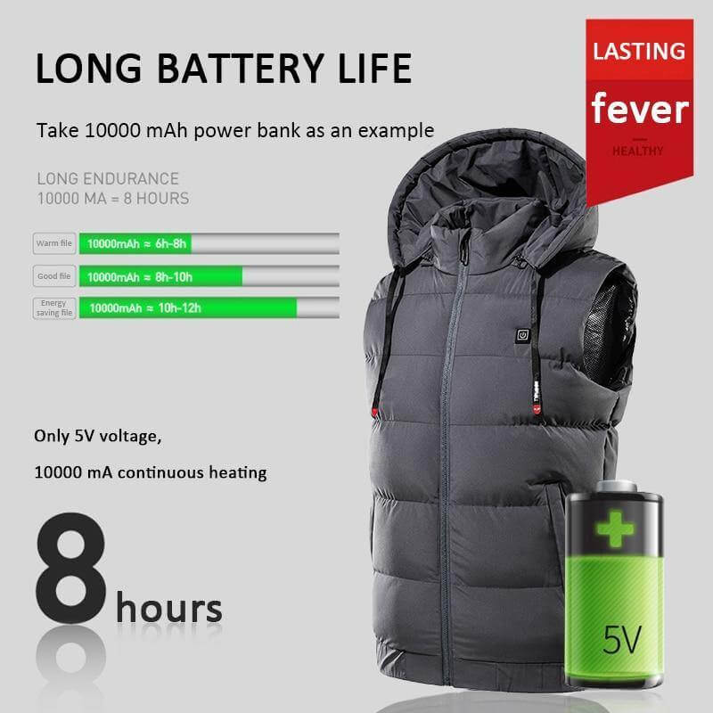 Thermal Waterproof Electric Heated Hooded Vest - Image 0
