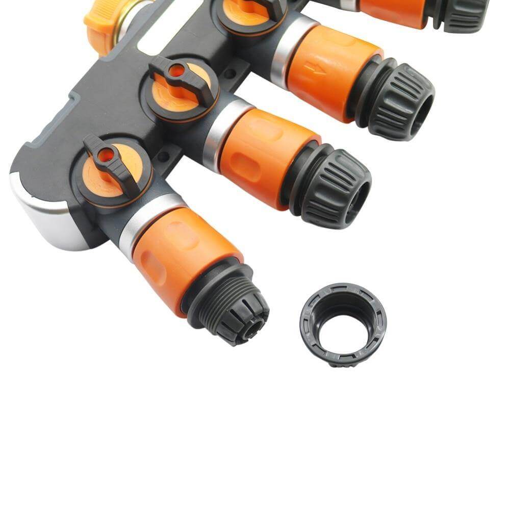 4-way Garden Hose Faucet Splitter Connector