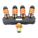 4-way Garden Hose Faucet Splitter Connector