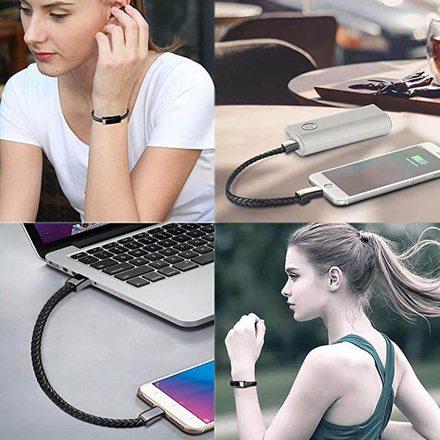Leather Mini USB Bracelet Charger - Image 4